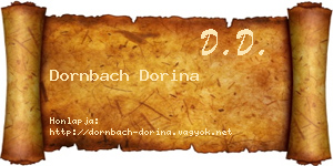 Dornbach Dorina névjegykártya